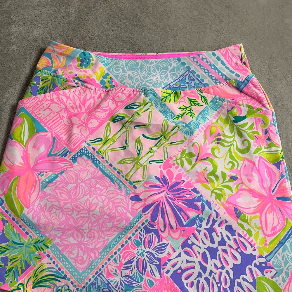 Lilly Pulitzer Luxletic Pink Tropical Print Skort